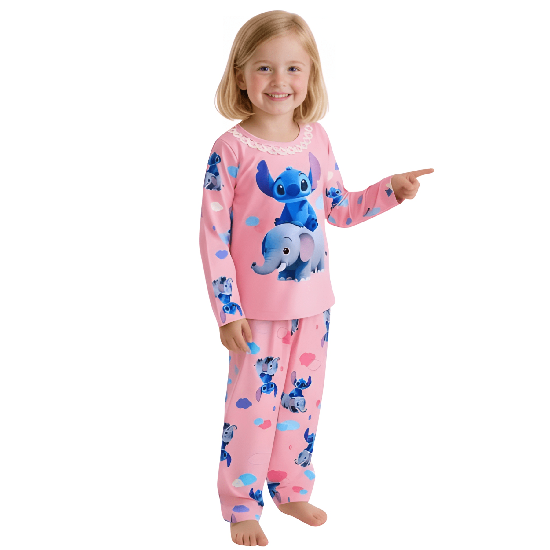 Stitch Elephant Kids Pajama Sleepwear Set