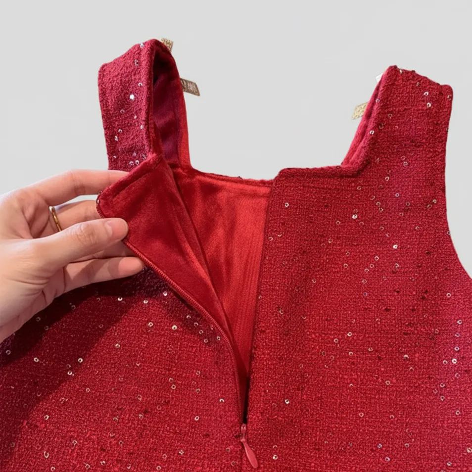 Autumn Bow Patchwork Girls Pinafore Dress