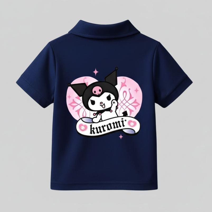 Kuromi Cartoon Character Double Sided Polo For Girls