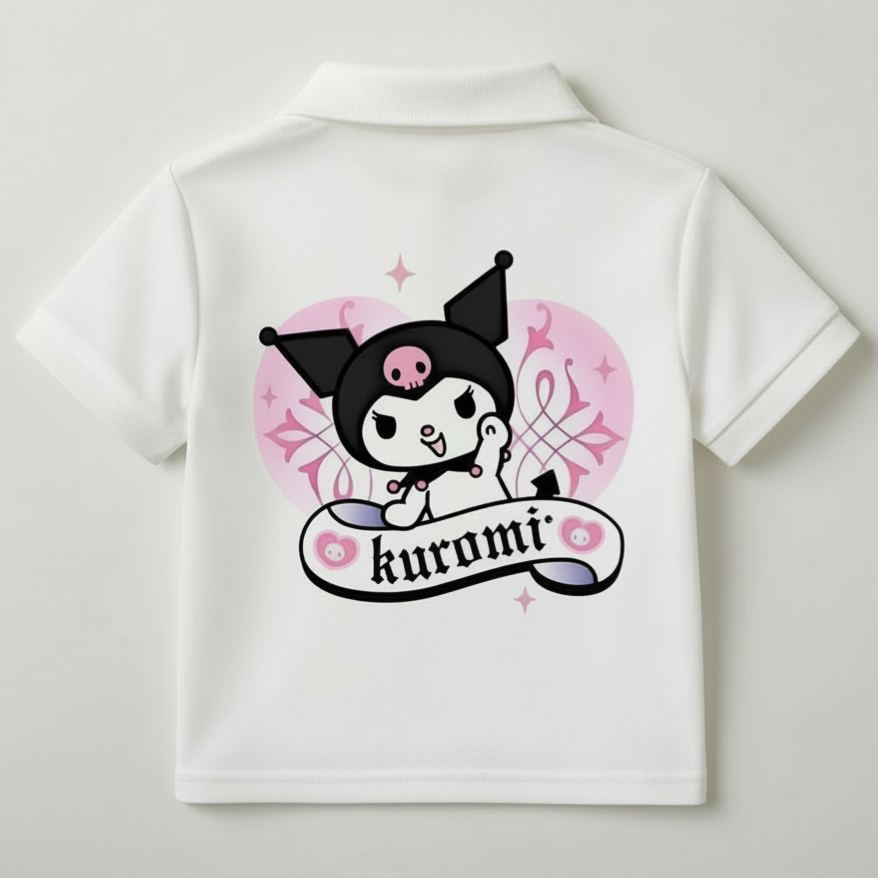 Kuromi Cartoon Character Double Sided Polo For Girls