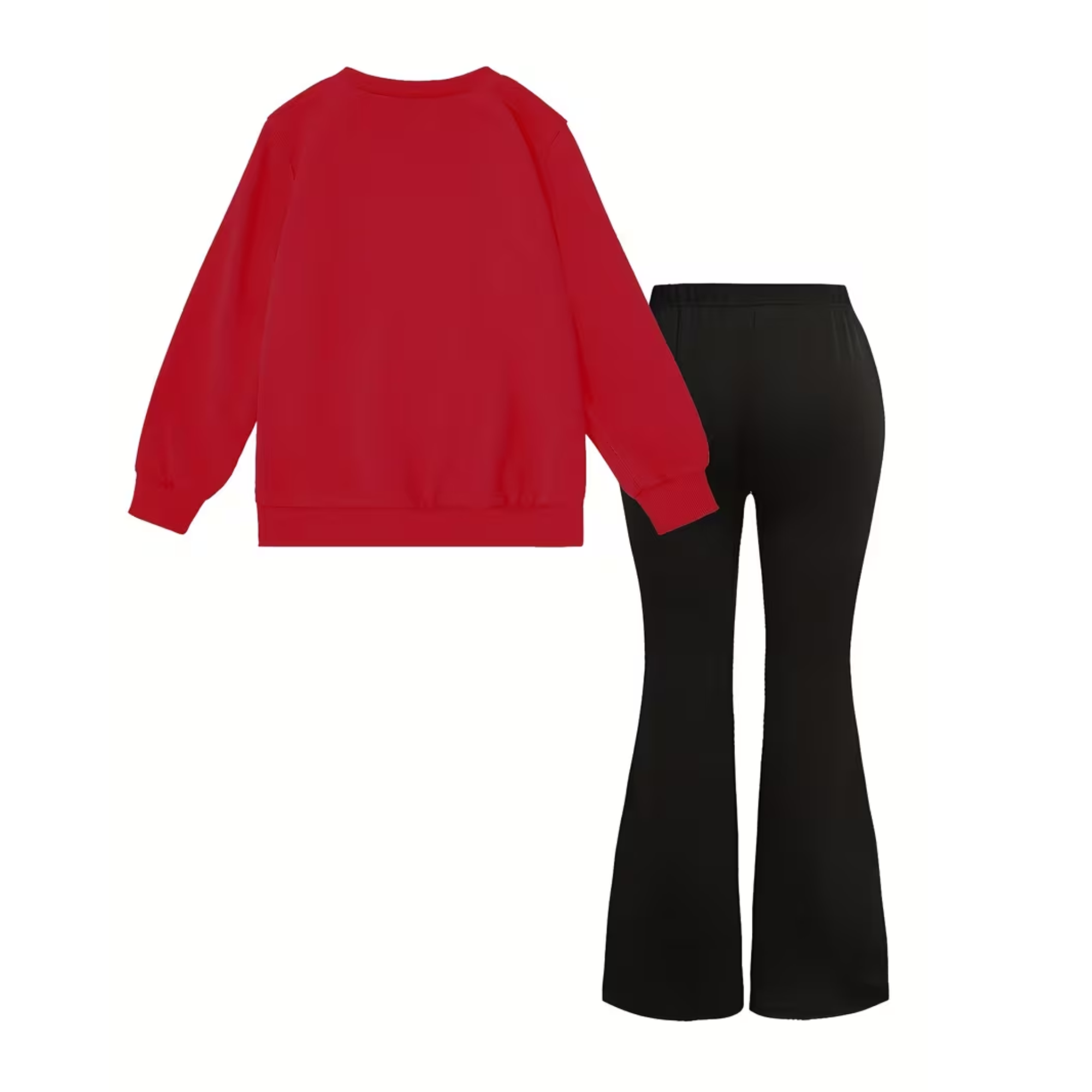 Hello Kitty Design Sweatshirt And Flared Pants Casual Set For Girls