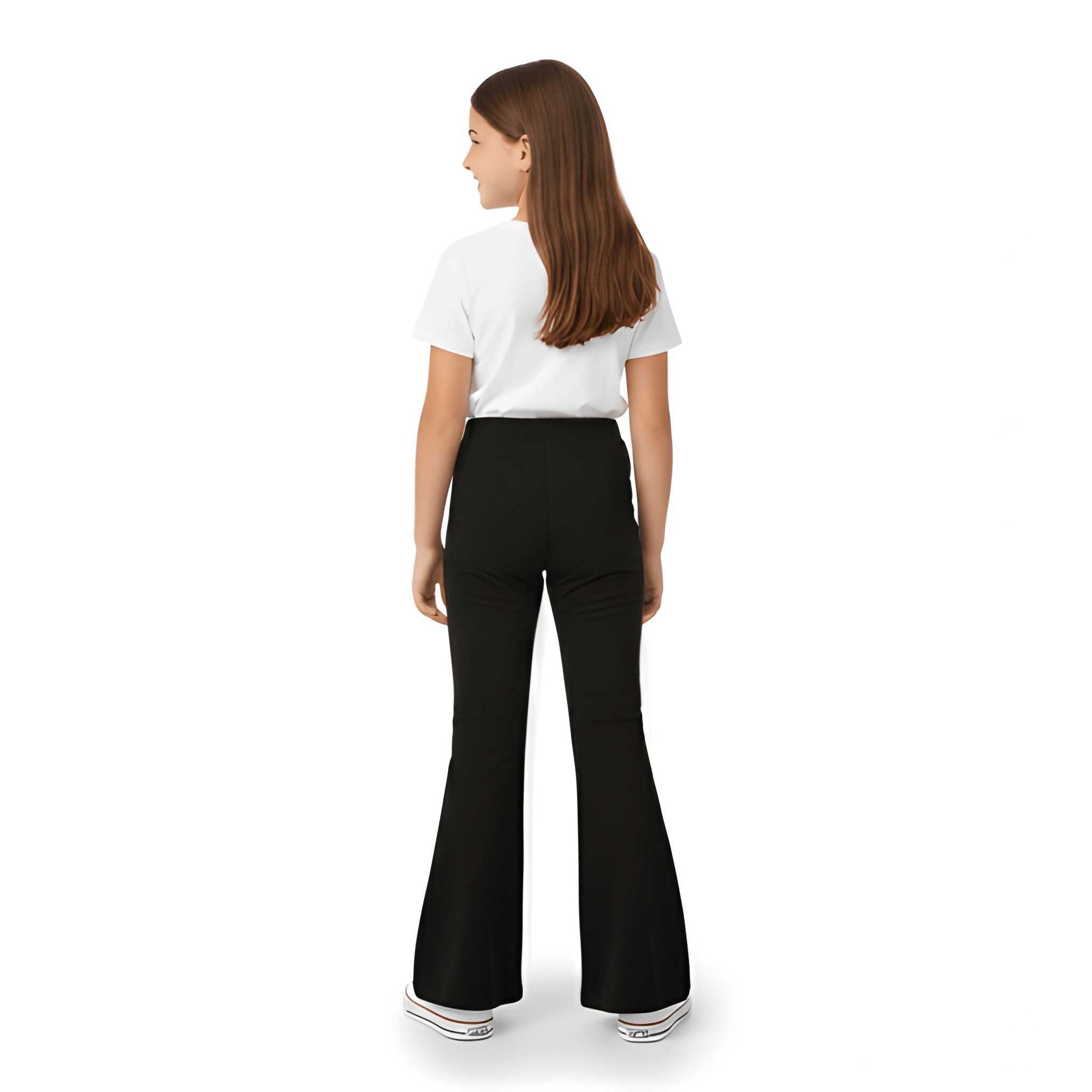 Stitch Cartoon Print Flare Pants For Girls