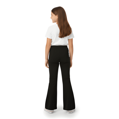 Stitch Cartoon Print Flare Pants For Girls