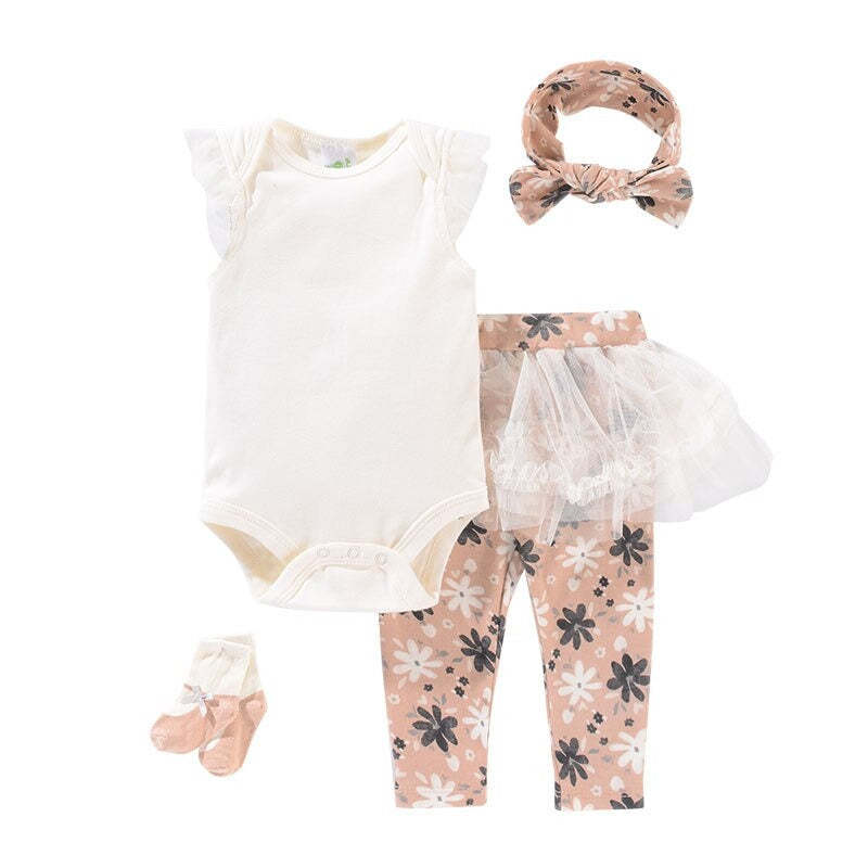 4 Pieces Baby Girl Clothes Set-Children Cloth Shop