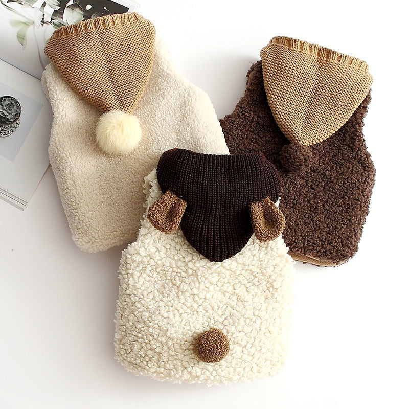 Winter Baby Hooded Knitted Vest Coat-Children Cloth Shop