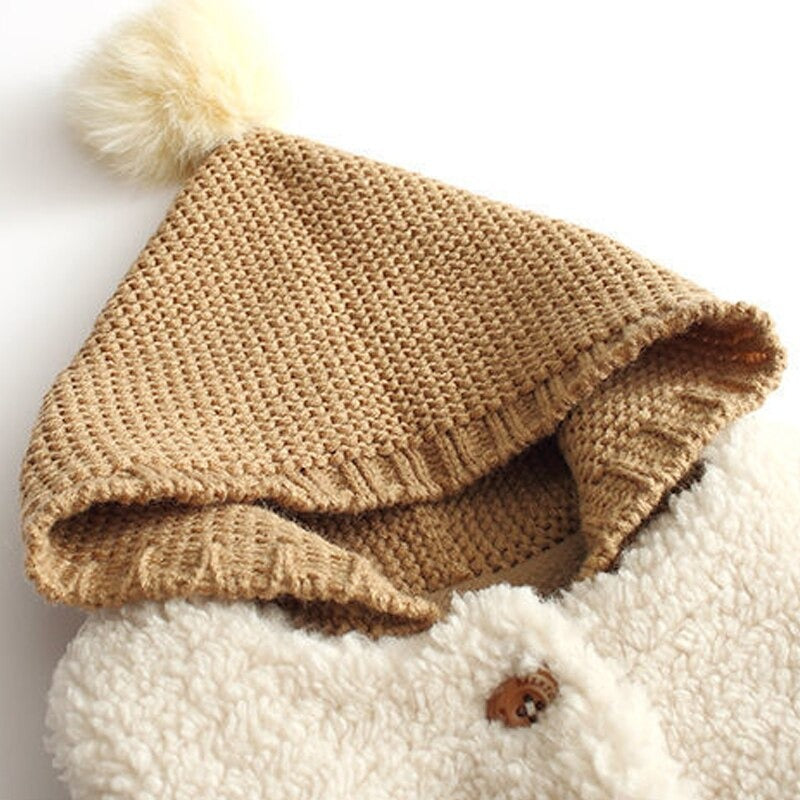 Winter Baby Hooded Knitted Vest Coat-Children Cloth Shop
