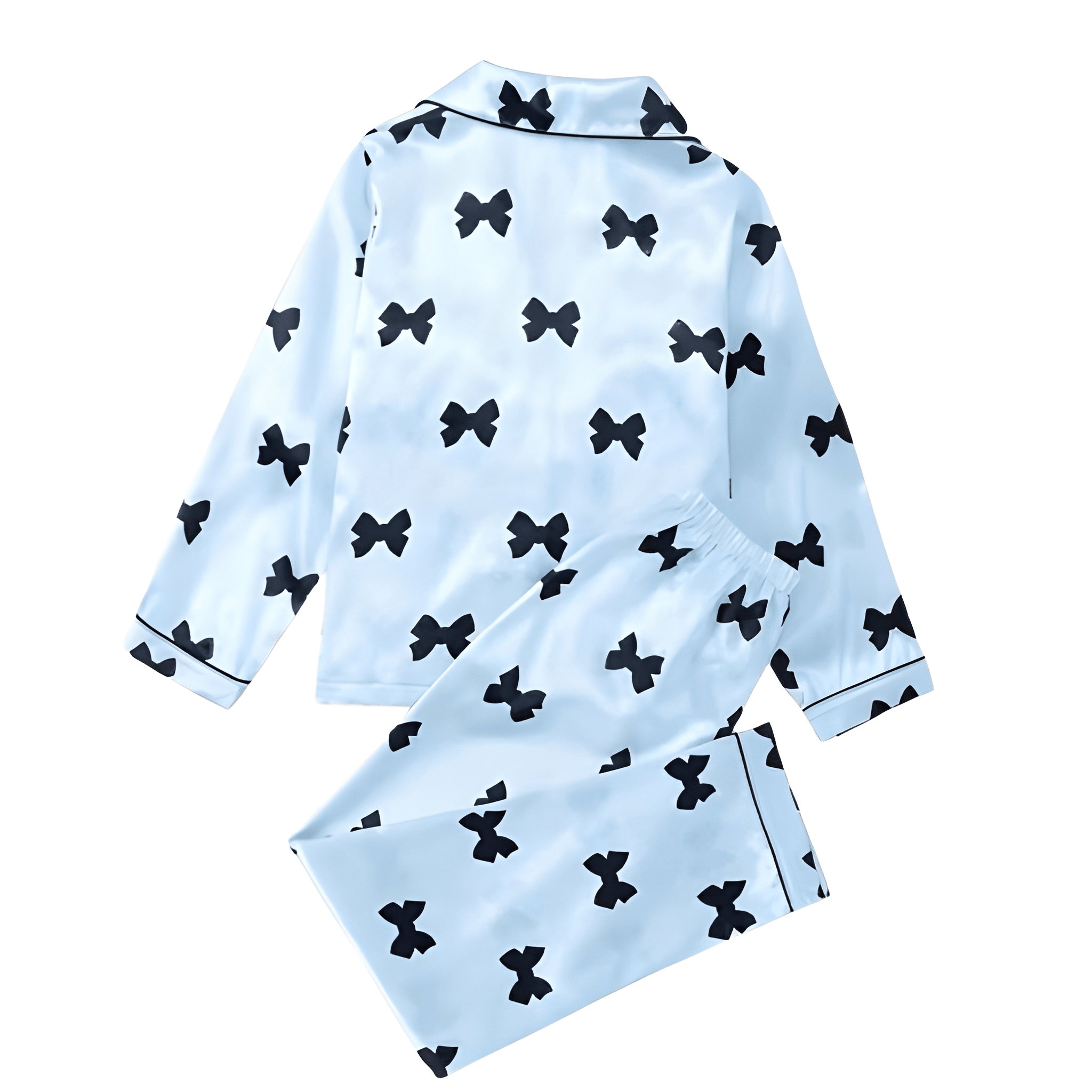 Bowknot Print Pajama Set For Kids