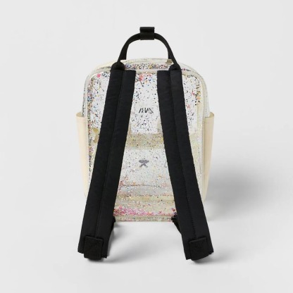 Transparent Teddy Print Design Backpack