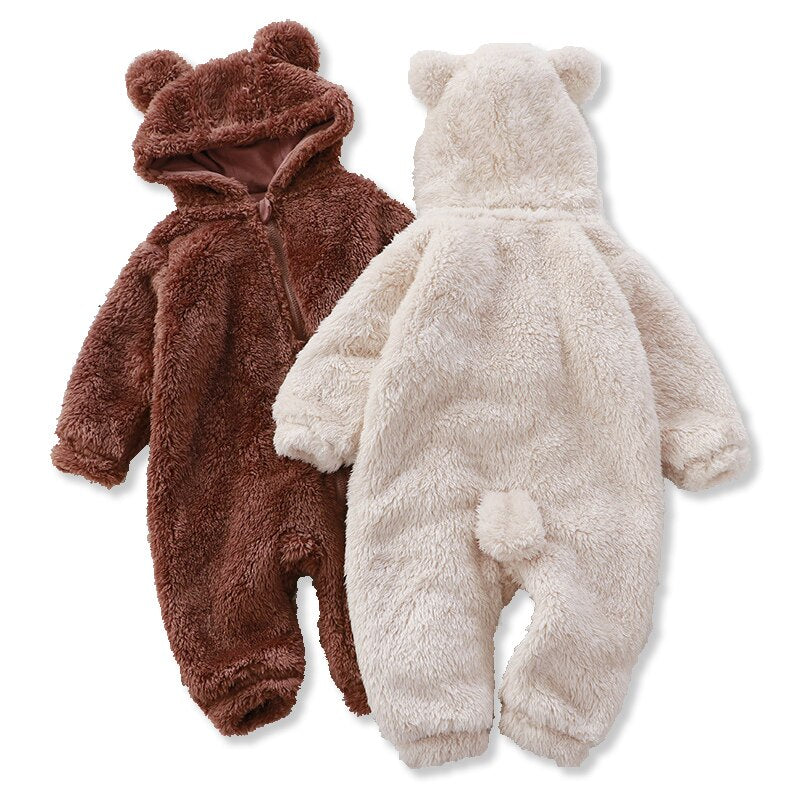 Winter Thick Warm Hooded Baby Romper-Children Cloth Shop