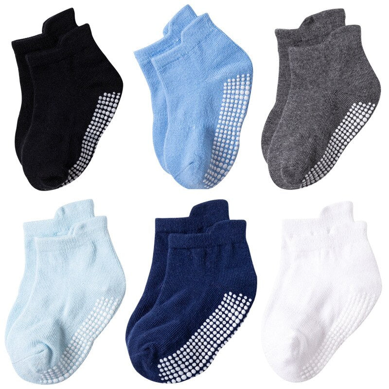 12 Pairs Of Casual Non Slip Breathable Baby Socks Set-Children Cloth Shop