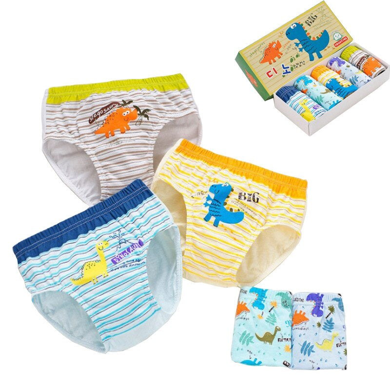5Pcs Cartoon Print Soft Underpants For Kids-Children Cloth Shop