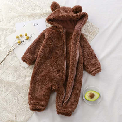 Winter Thick Warm Hooded Baby Romper-Children Cloth Shop