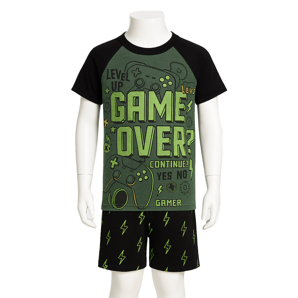 Two Piece Short Sleeve Graphic Pajama Set