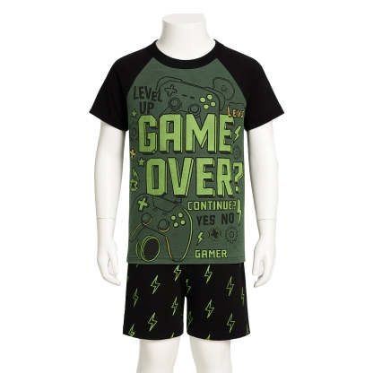 Two Piece Short Sleeve Graphic Pajama Set