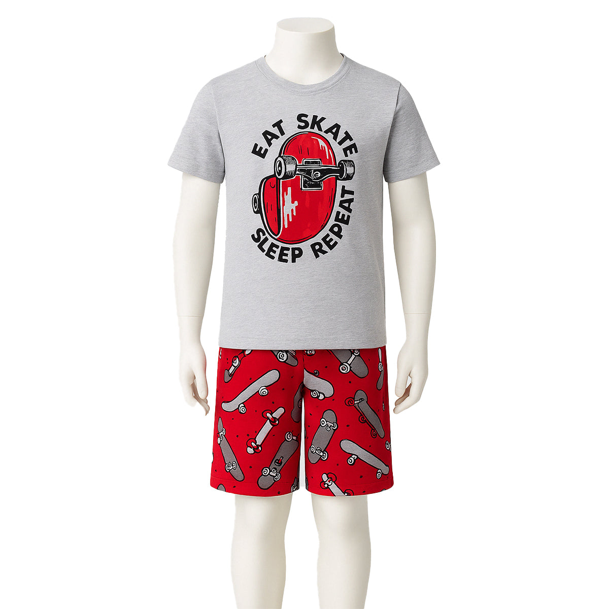 Two Piece Short Sleeve Graphic Pajama Set