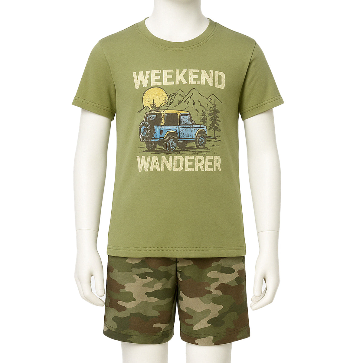 Two Piece Short Sleeve Graphic Pajama Set