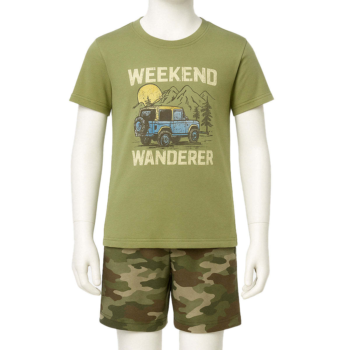 Two Piece Short Sleeve Graphic Pajama Set