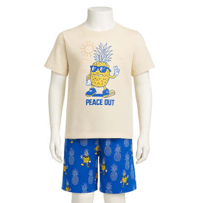 Two Piece Short Sleeve Graphic Pajama Set