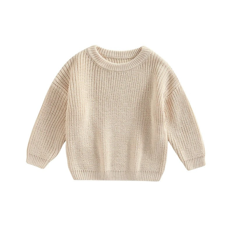 Solid Color Plain Knit Sweater