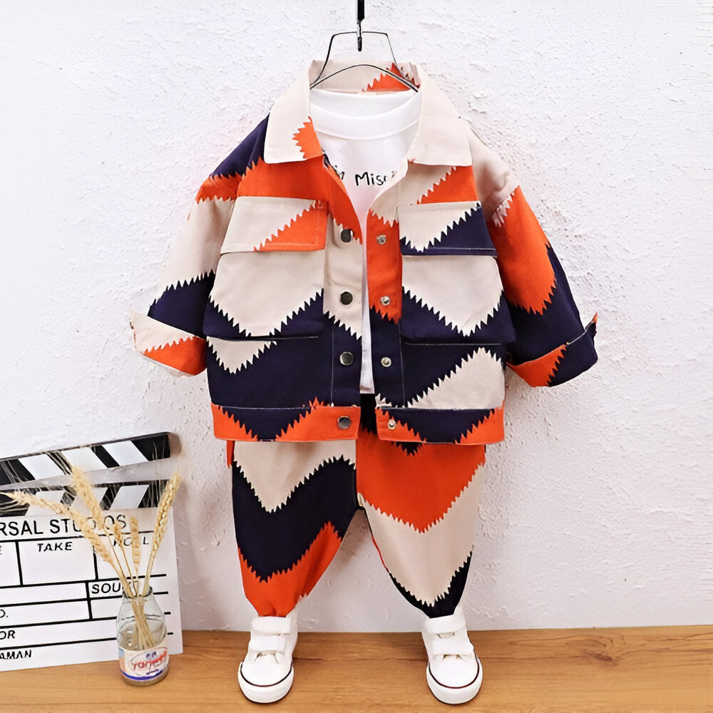 The Abstract Jacket Set-Children Cloth Shop
