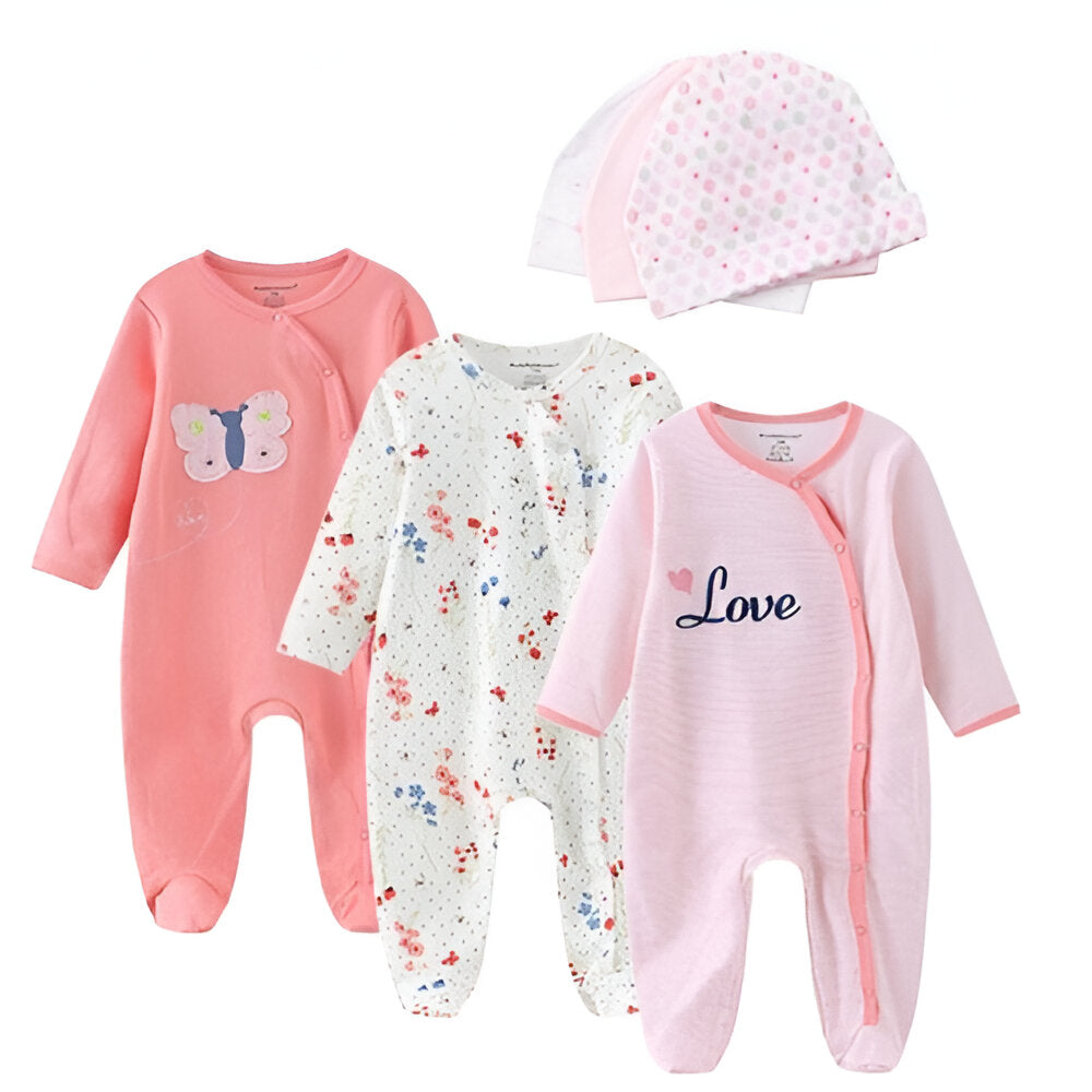 Newborn Romper With Hat Clothes Set-Children Cloth Shop