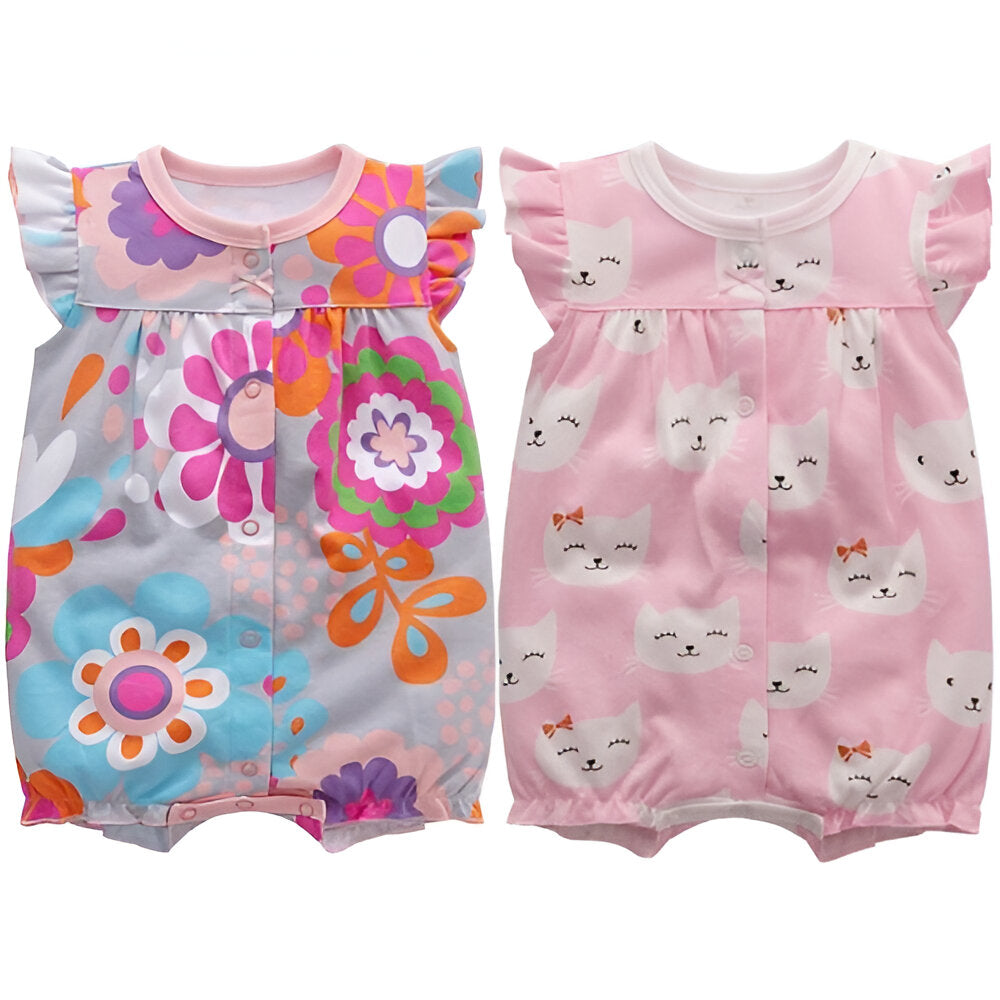 2Pcs Newborn Short Sleeve Romper Unisex Jumpsuit-Children Cloth Shop