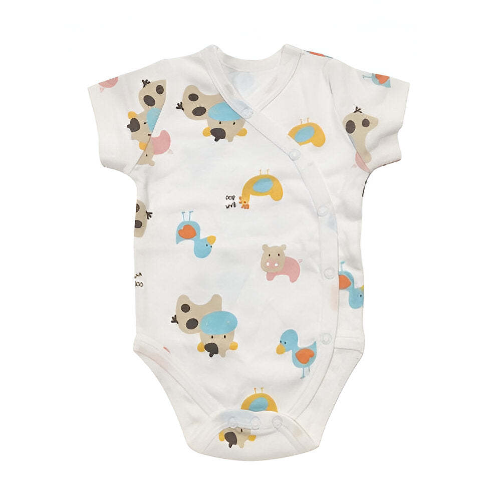Short-Sleeve Newborn Cartoon Baby Bodysuit-Children Cloth Shop