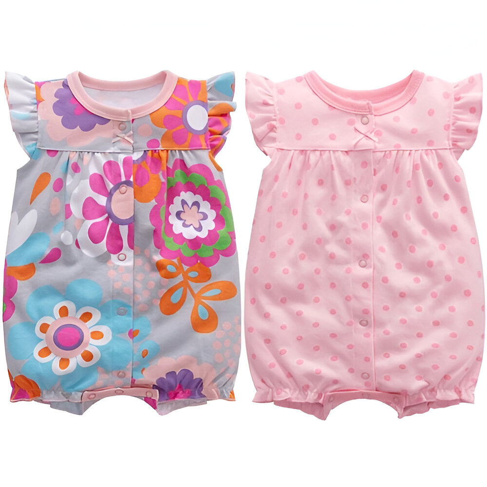 2Pcs Newborn Short Sleeve Romper Unisex Jumpsuit-Children Cloth Shop