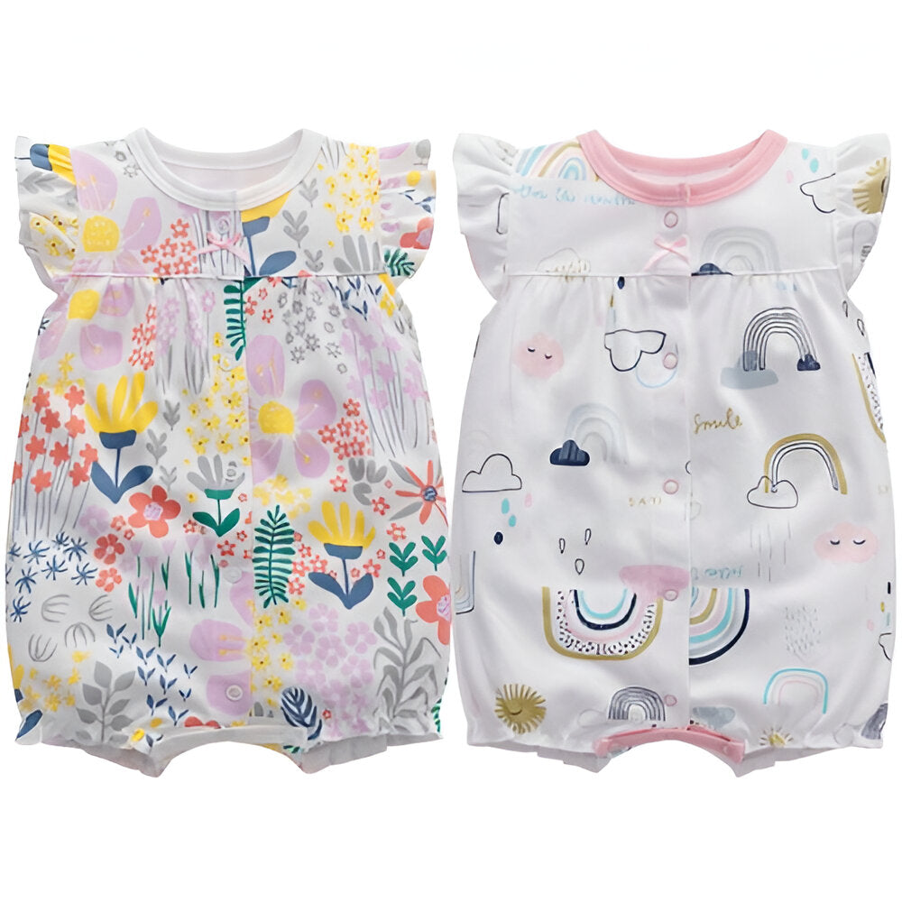 2Pcs Newborn Short Sleeve Romper Unisex Jumpsuit-Children Cloth Shop