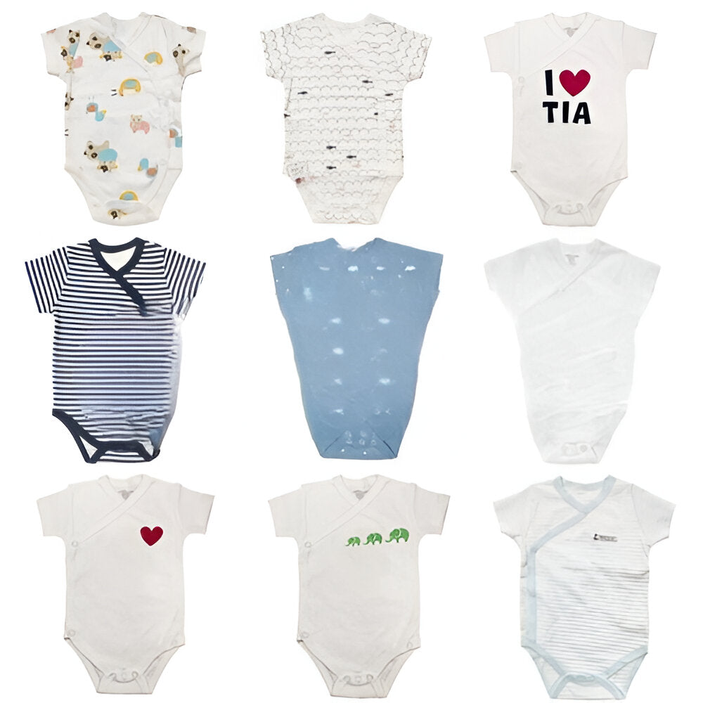 Short-Sleeve Newborn Cartoon Baby Bodysuit-Children Cloth Shop