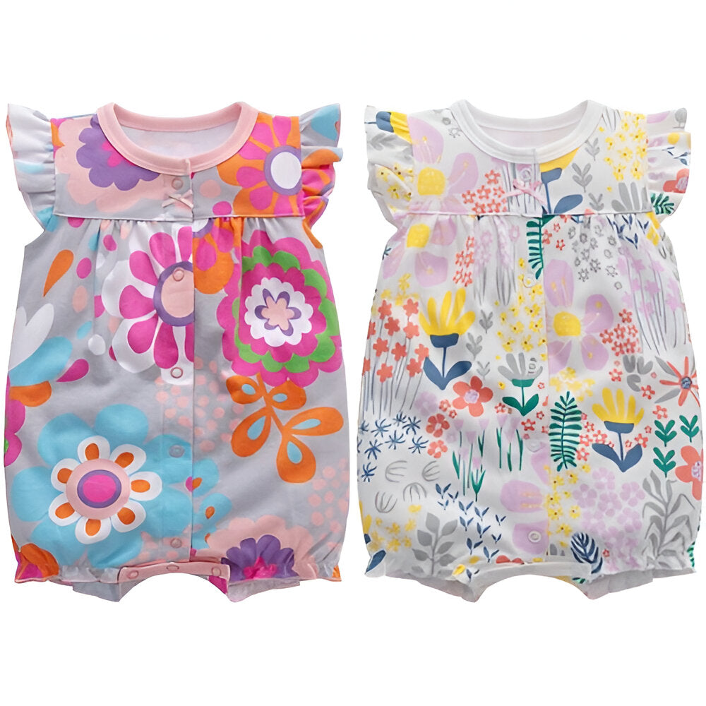 2Pcs Newborn Short Sleeve Romper Unisex Jumpsuit-Children Cloth Shop