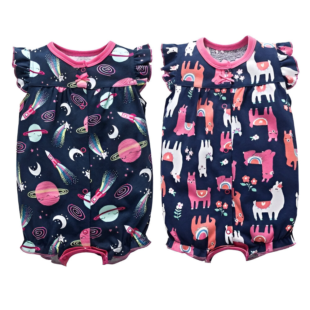2Pcs Newborn Short Sleeve Romper Unisex Jumpsuit-Children Cloth Shop