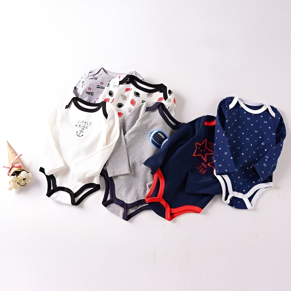 Short-Sleeve Newborn Cartoon Baby Bodysuit-Children Cloth Shop