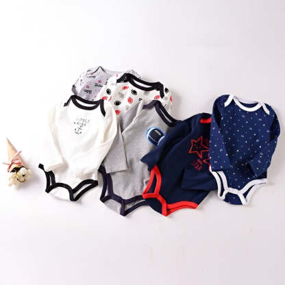 Short-Sleeve Newborn Cartoon Baby Bodysuit-Children Cloth Shop