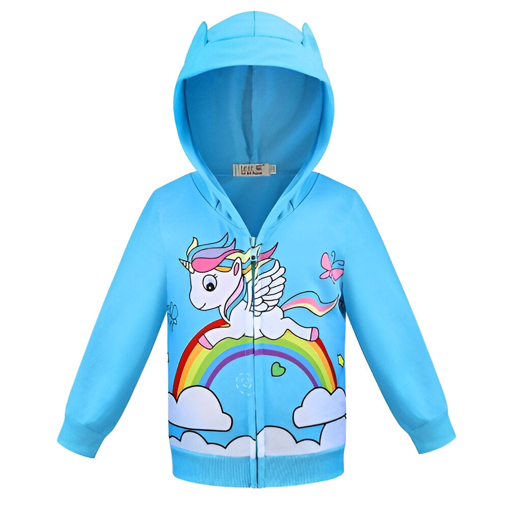 Girls Rainbow Pony Coat-Children Cloth Shop