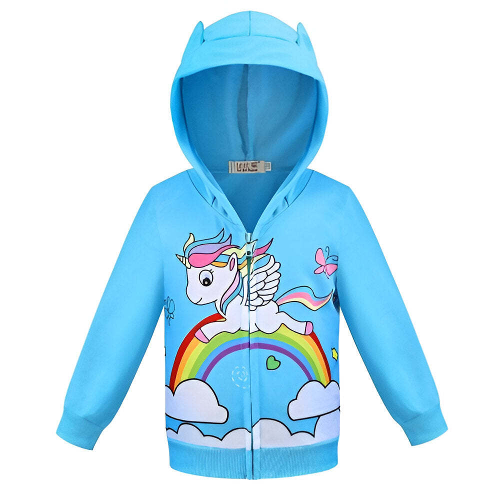 Girls Rainbow Pony Coat-Children Cloth Shop