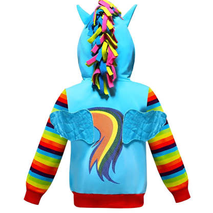 Girls Rainbow Pony Coat-Children Cloth Shop