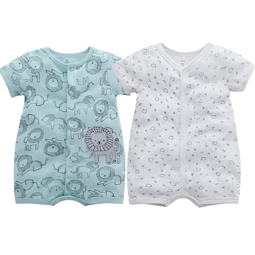 2Pcs Newborn Short Sleeve Romper Unisex Jumpsuit-Children Cloth Shop