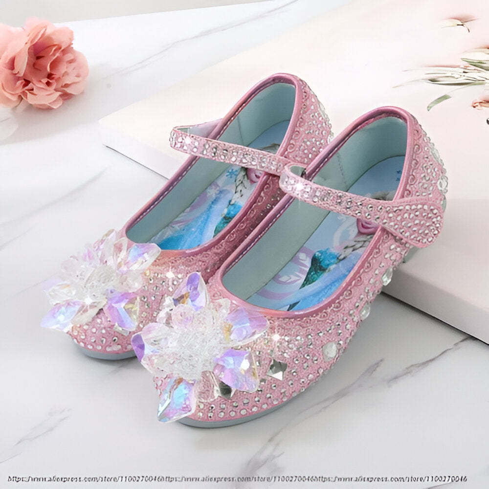 Crystal Sequins Party Performance Dance Shoes-Children Cloth Shop