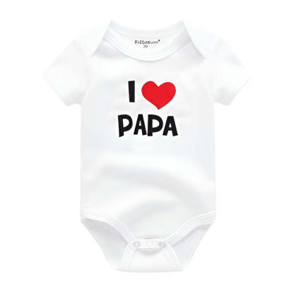Mama & Papa Print Baby Bodysuits-Children Cloth Shop