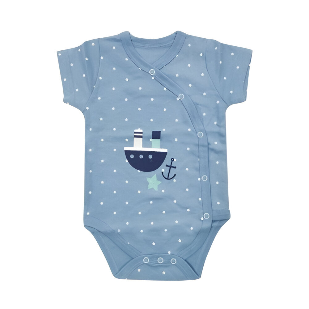 Short-Sleeve Newborn Cartoon Baby Bodysuit-Children Cloth Shop