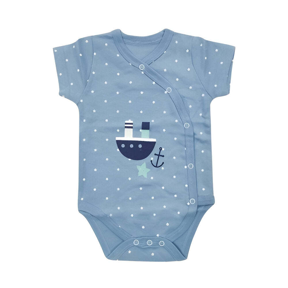 Short-Sleeve Newborn Cartoon Baby Bodysuit-Children Cloth Shop