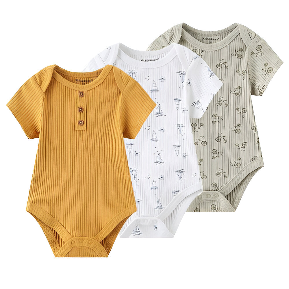 100% Cotton Baby Boy Bodysuits-Children Cloth Shop