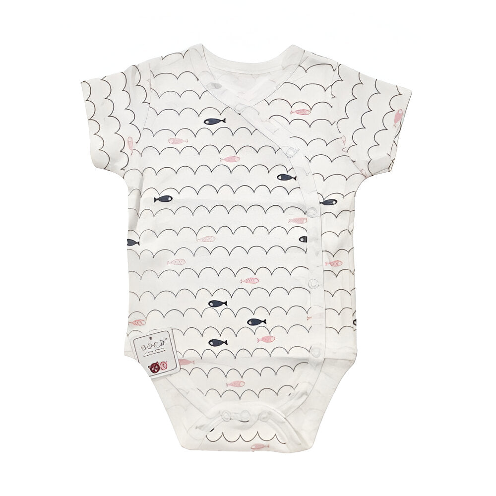 Short-Sleeve Newborn Cartoon Baby Bodysuit-Children Cloth Shop