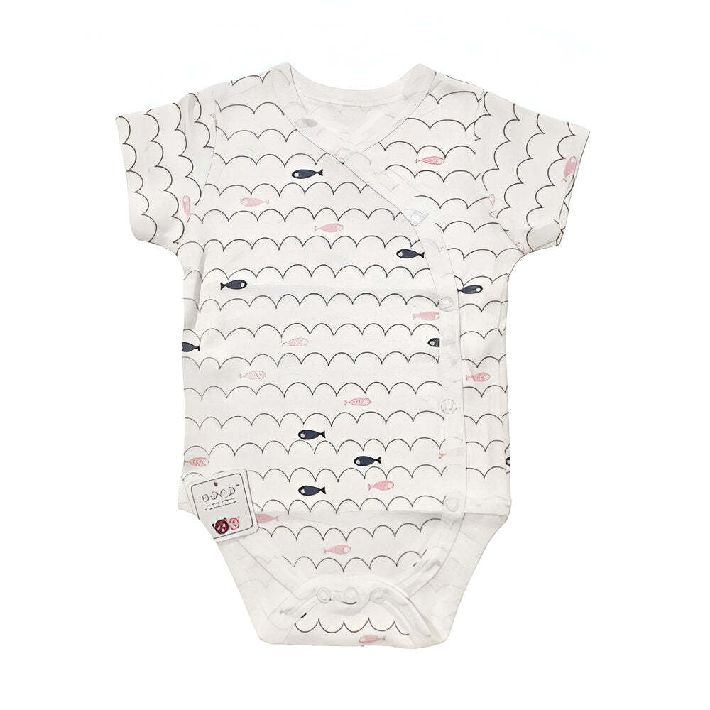 Short-Sleeve Newborn Cartoon Baby Bodysuit-Children Cloth Shop