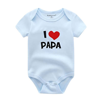 Mama & Papa Print Baby Bodysuits-Children Cloth Shop