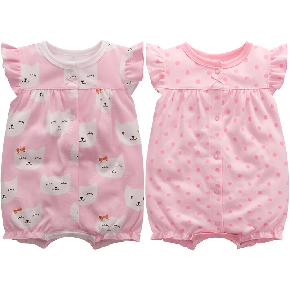 2Pcs Newborn Short Sleeve Romper Unisex Jumpsuit-Children Cloth Shop