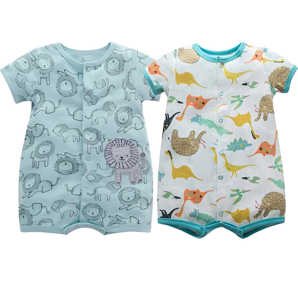 2Pcs Newborn Short Sleeve Romper Unisex Jumpsuit-Children Cloth Shop