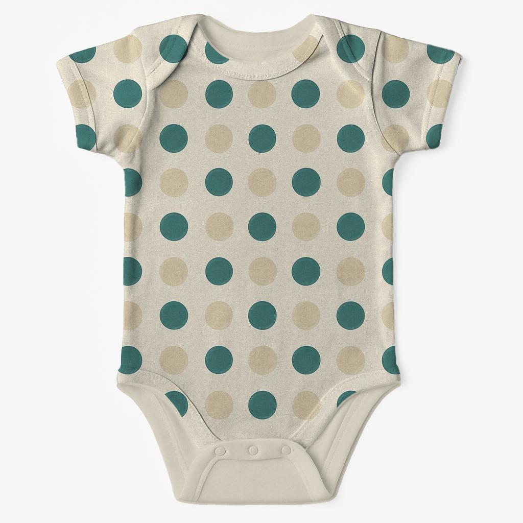 Offset Dot Matrix baby bodysuits for newborns