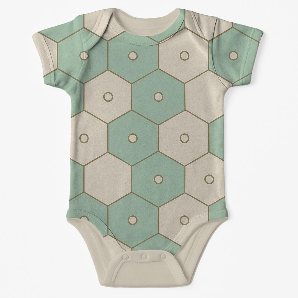 Soft Hex Whisper sleeveless baby bodysuits